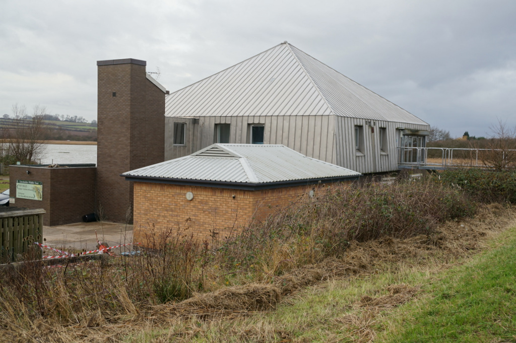 Visitor centre beside the wetland at Far Ings Nature Reserve